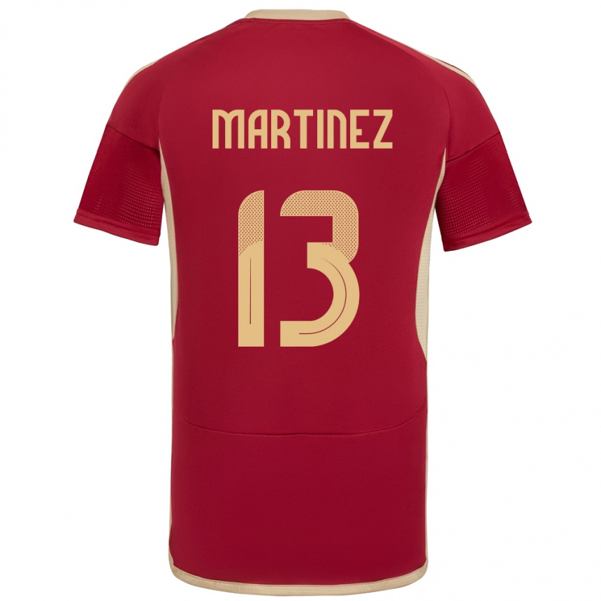 Kids Football Venezuela José Martínez #13 Burgundy Home Jersey 24-26 T-Shirt Za