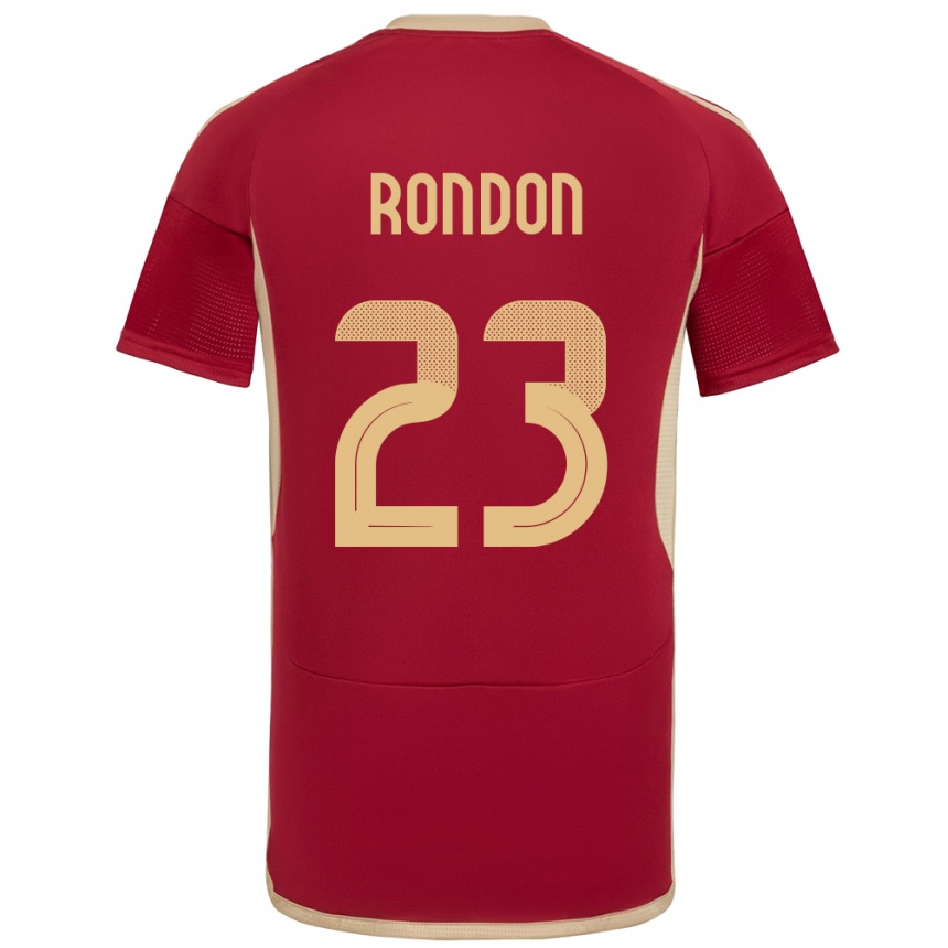 Kids Football Venezuela Salomón Rondón #23 Burgundy Home Jersey 24-26 T-Shirt Za