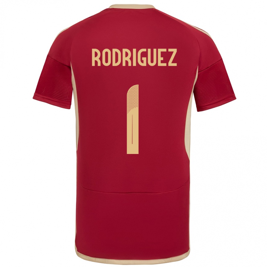 Kids Football Venezuela Samuel Rodriguez #1 Burgundy Home Jersey 24-26 T-Shirt Za