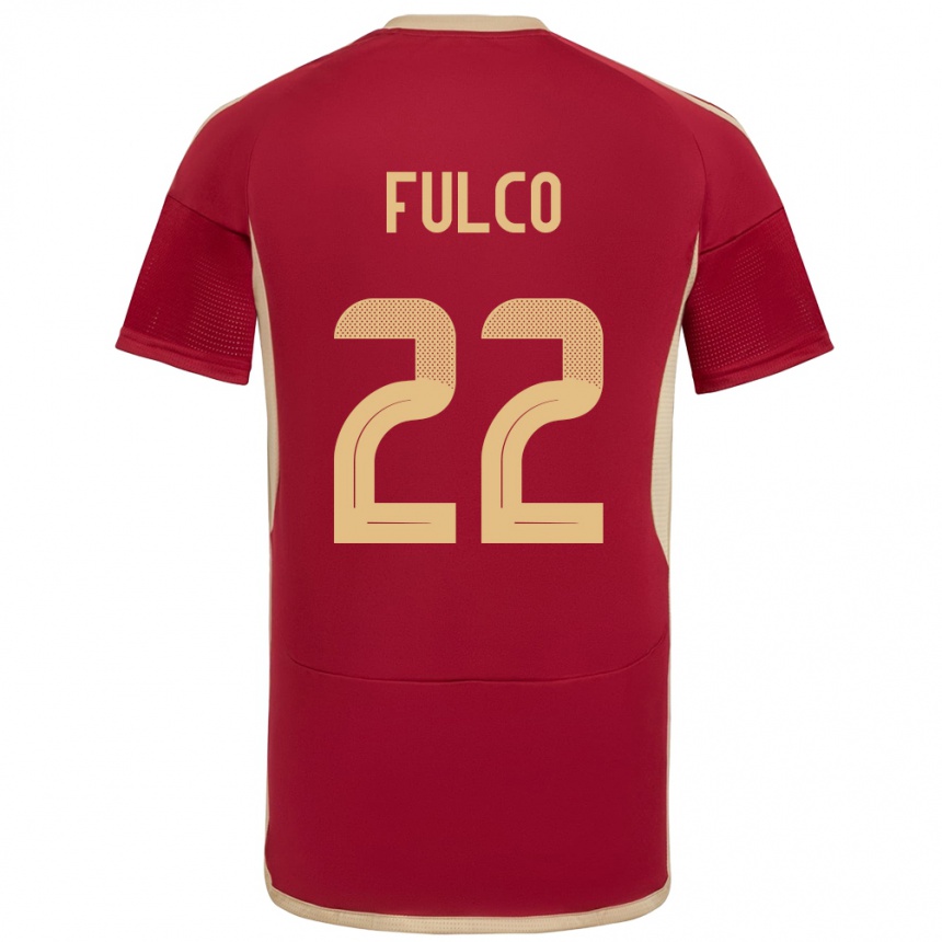 Kids Football Venezuela Pedro Fulco #22 Burgundy Home Jersey 24-26 T-Shirt Za