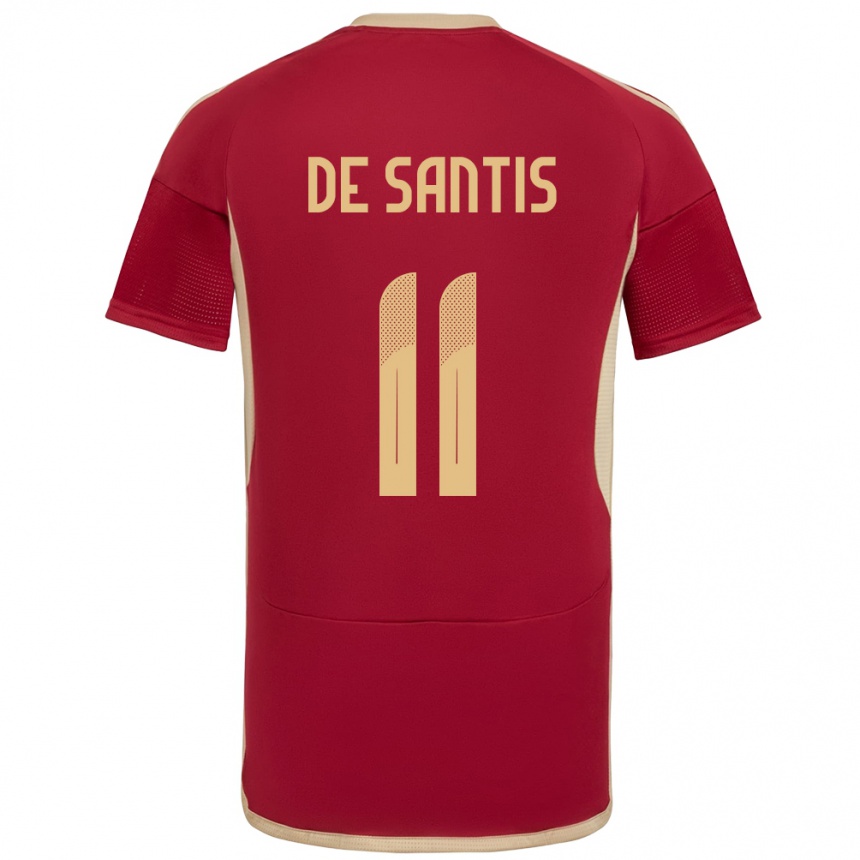 Kids Football Venezuela Jeriel De Santis #11 Burgundy Home Jersey 24-26 T-Shirt Za