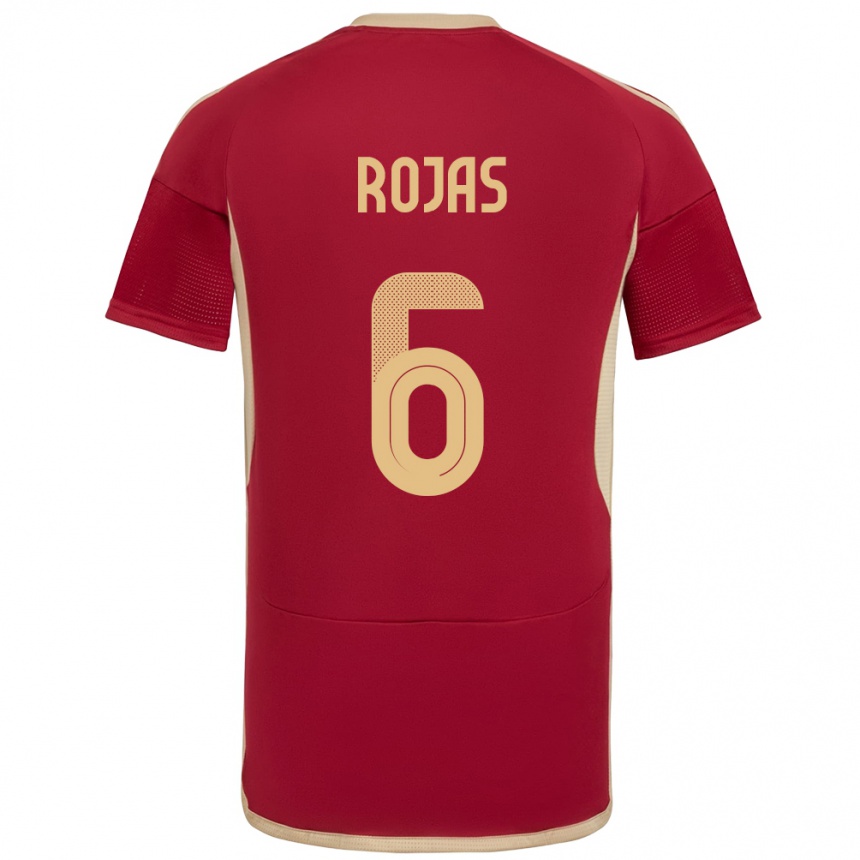 Kids Football Venezuela Carlos Rojas #6 Burgundy Home Jersey 24-26 T-Shirt Za