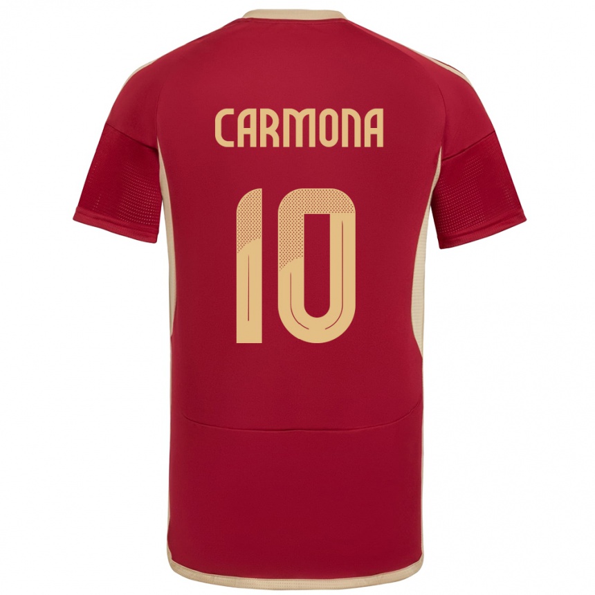 Kids Football Venezuela Wikelman Carmona #10 Burgundy Home Jersey 24-26 T-Shirt Za