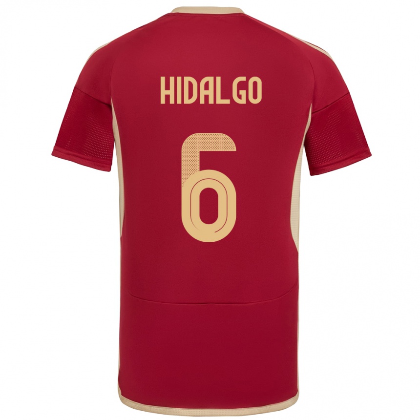 Kids Football Venezuela Rai Hidalgo #6 Burgundy Home Jersey 24-26 T-Shirt Za