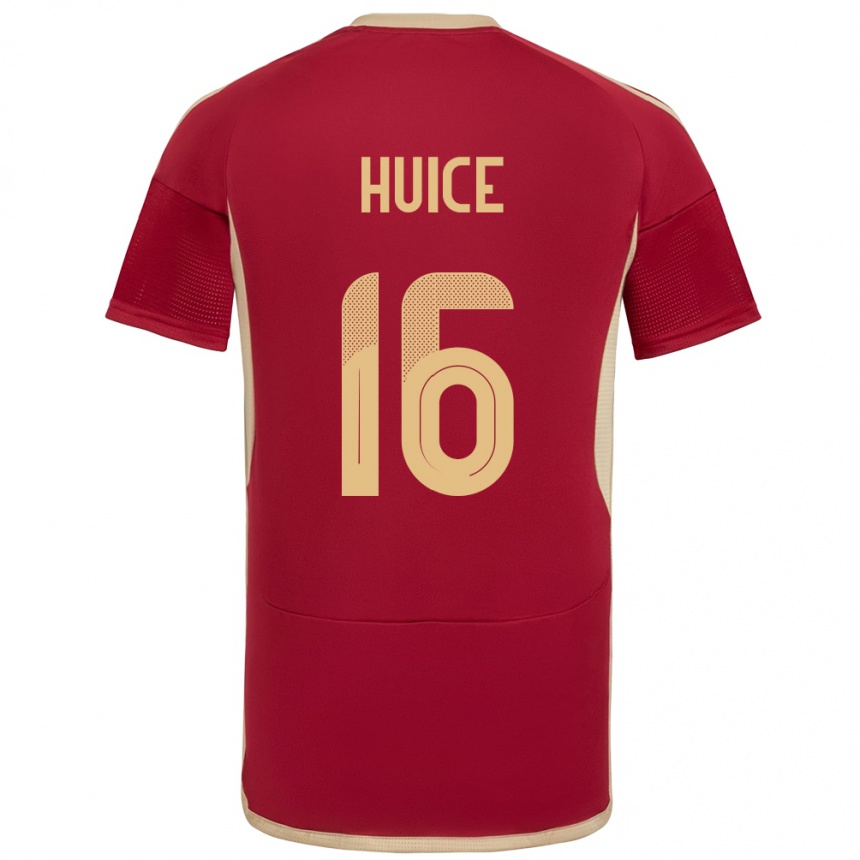 Kids Football Venezuela Frangel Huice #16 Burgundy Home Jersey 24-26 T-Shirt Za