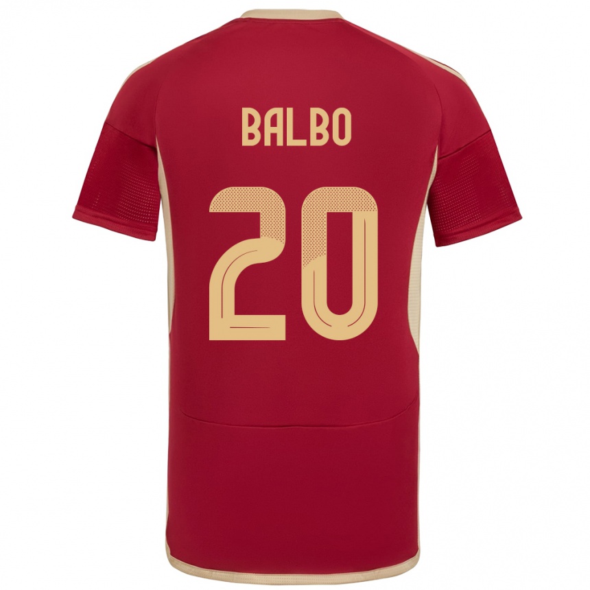 Kids Football Venezuela Luis Balbo #20 Burgundy Home Jersey 24-26 T-Shirt Za