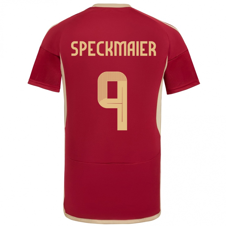 Kids Football Venezuela Mariana Speckmaier #9 Burgundy Home Jersey 24-26 T-Shirt Za