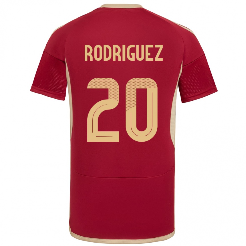 Kids Football Venezuela Dayana Rodríguez #20 Burgundy Home Jersey 24-26 T-Shirt Za