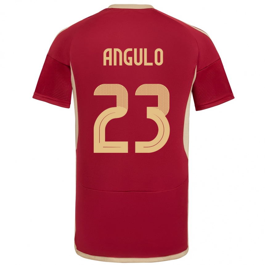 Kids Football Venezuela Gabriela Angulo #23 Burgundy Home Jersey 24-26 T-Shirt Za