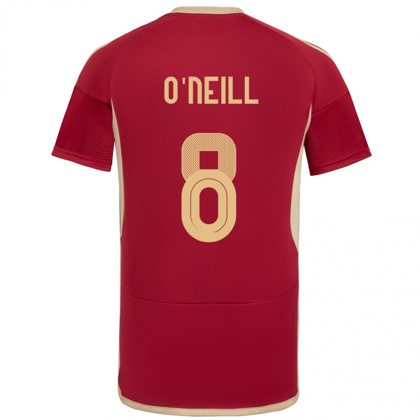 Kids Football Venezuela Sonia O'neill #8 Burgundy Home Jersey 24-26 T-Shirt Za