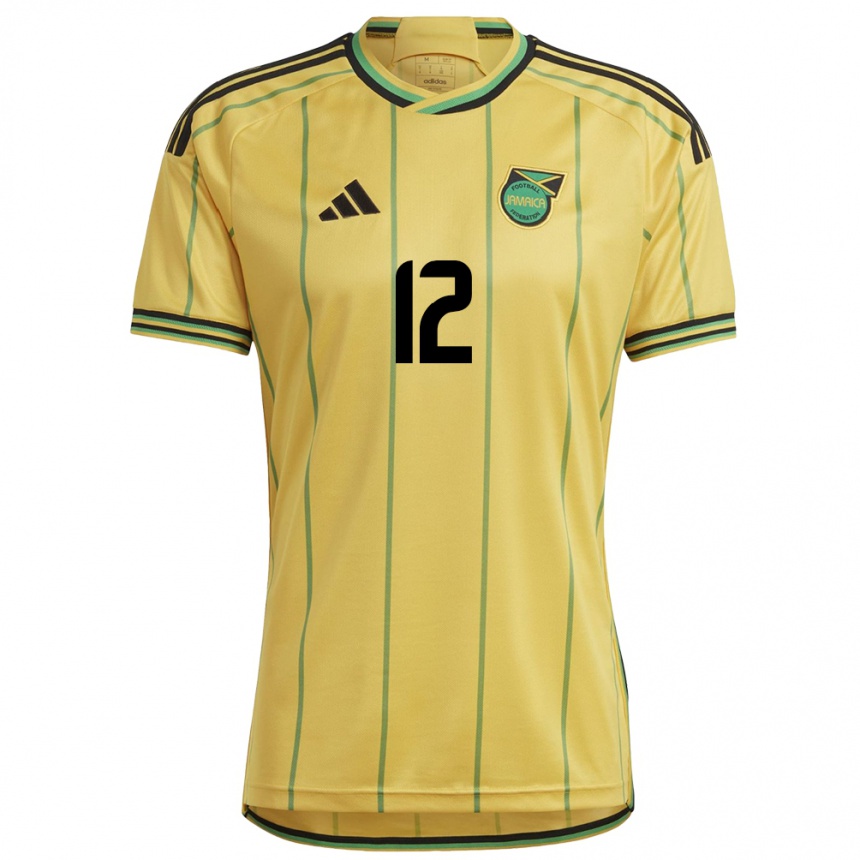 Kids Football Jamaica Kiki Van Zanten #12 Yellow Home Jersey 24-26 T-Shirt Za