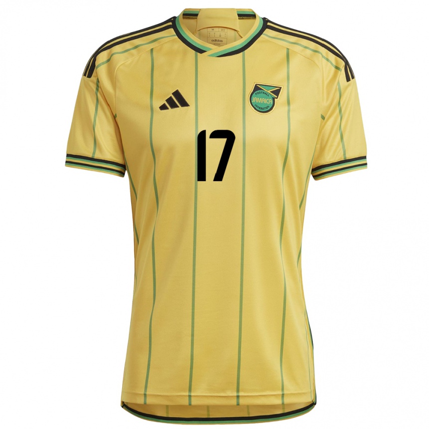 Kids Football Jamaica Zoe Vidaurre #17 Yellow Home Jersey 24-26 T-Shirt Za