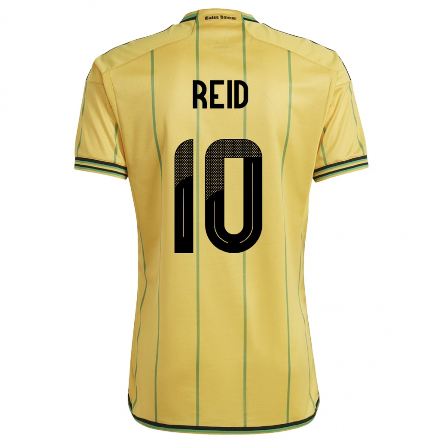 Kids Football Jamaica Bobby De Cordova-Reid #10 Yellow Home Jersey 24-26 T-Shirt Za