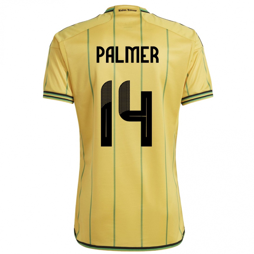 Kids Football Jamaica Kasey Palmer #14 Yellow Home Jersey 24-26 T-Shirt Za