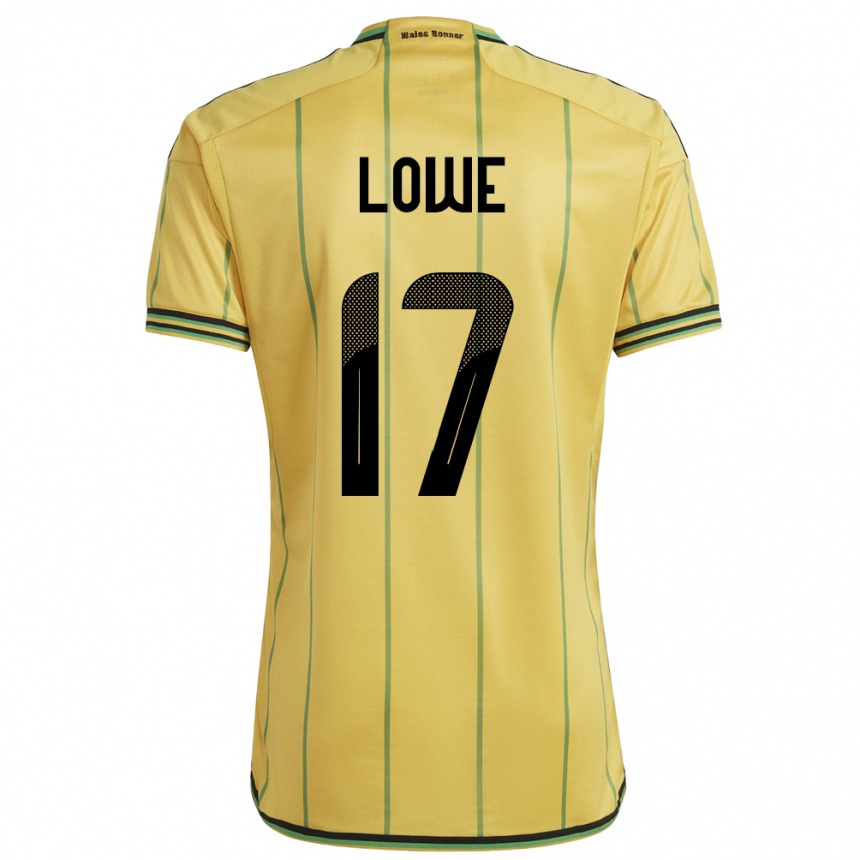 Kids Football Jamaica Damion Lowe #17 Yellow Home Jersey 24-26 T-Shirt Za