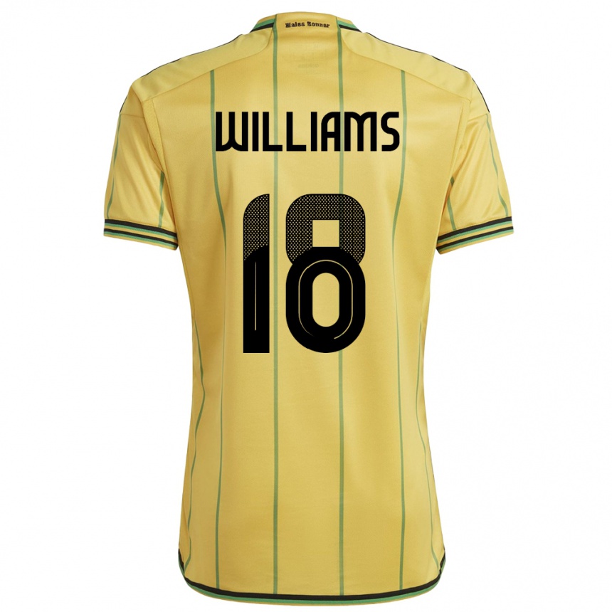 Kids Football Jamaica Romario Williams #18 Yellow Home Jersey 24-26 T-Shirt Za