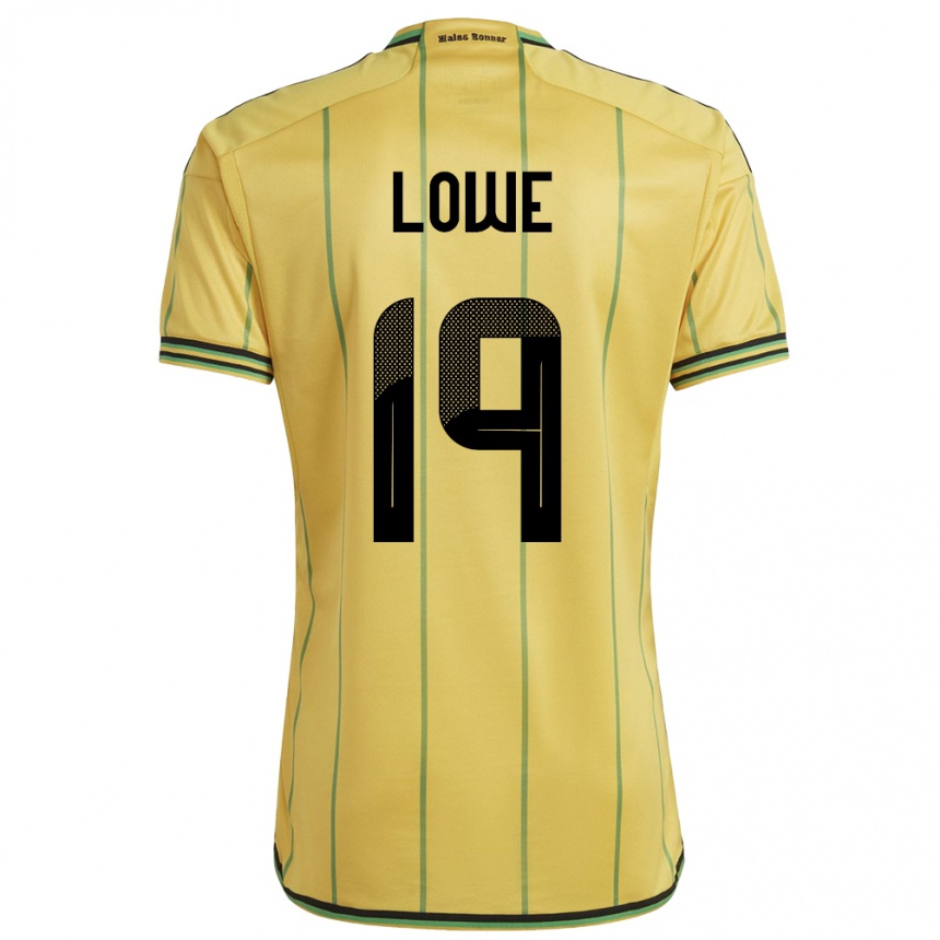 Kids Football Jamaica Jamal Lowe #19 Yellow Home Jersey 24-26 T-Shirt Za