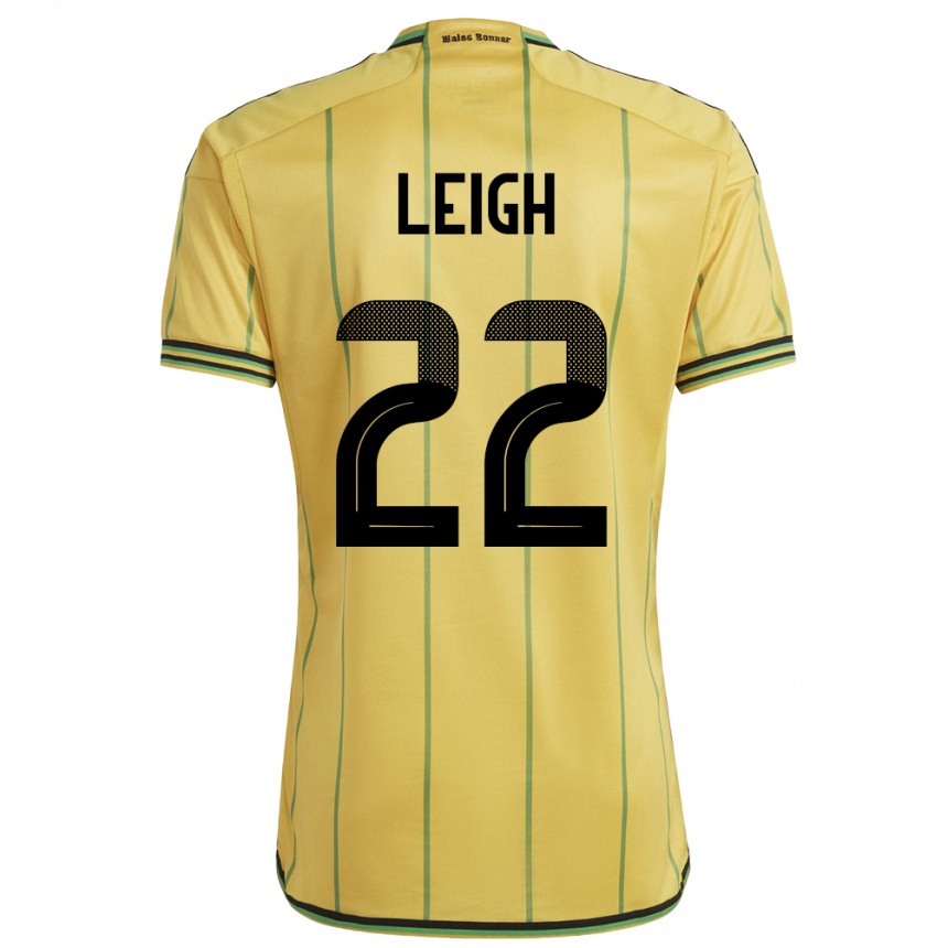 Kids Football Jamaica Greg Leigh #22 Yellow Home Jersey 24-26 T-Shirt Za