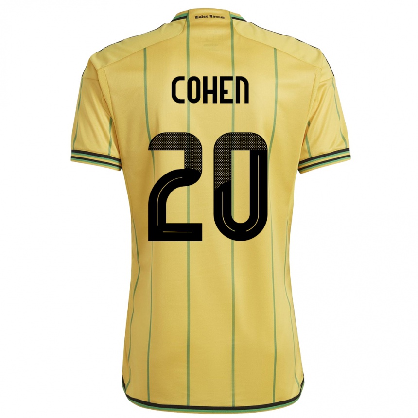 Kids Football Jamaica Dunsting Cohen #20 Yellow Home Jersey 24-26 T-Shirt Za