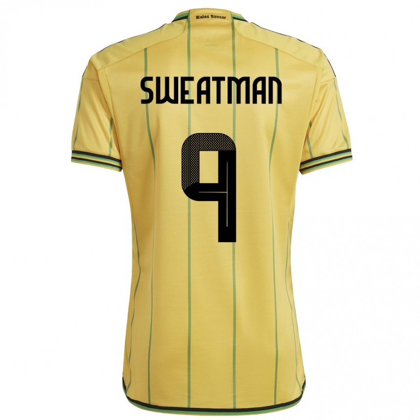 Kids Football Jamaica Marlo Sweatman #9 Yellow Home Jersey 24-26 T-Shirt Za