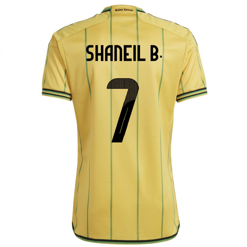 Kids Football Jamaica Shaneil Buckley #7 Yellow Home Jersey 24-26 T-Shirt Za