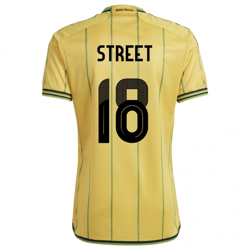 Kids Football Jamaica Sydnie Street #18 Yellow Home Jersey 24-26 T-Shirt Za