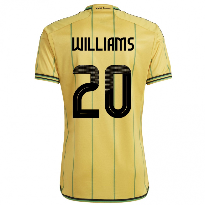 Kids Football Jamaica Victoria Williams #20 Yellow Home Jersey 24-26 T-Shirt Za