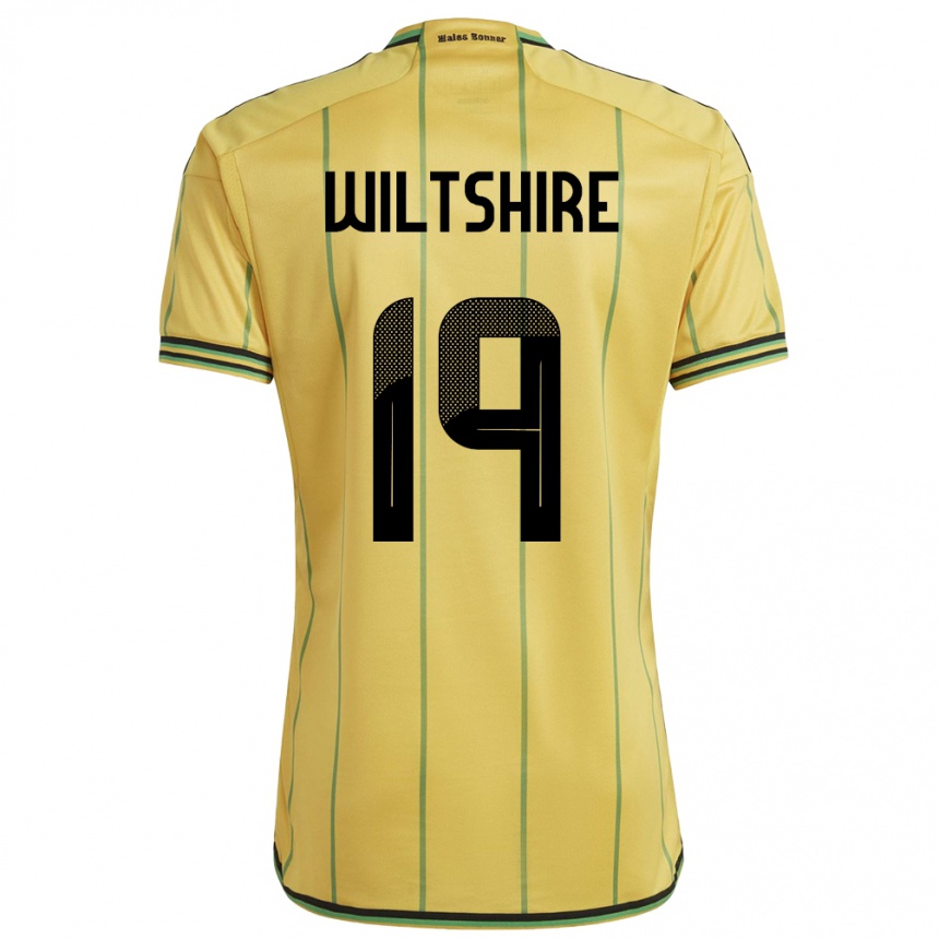 Kids Football Jamaica Tiernny Wiltshire #19 Yellow Home Jersey 24-26 T-Shirt Za