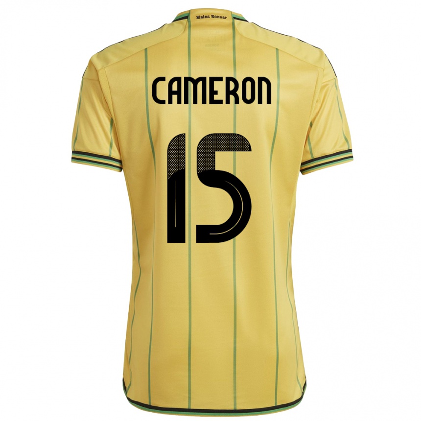 Kids Football Jamaica Tiffany Cameron #15 Yellow Home Jersey 24-26 T-Shirt Za