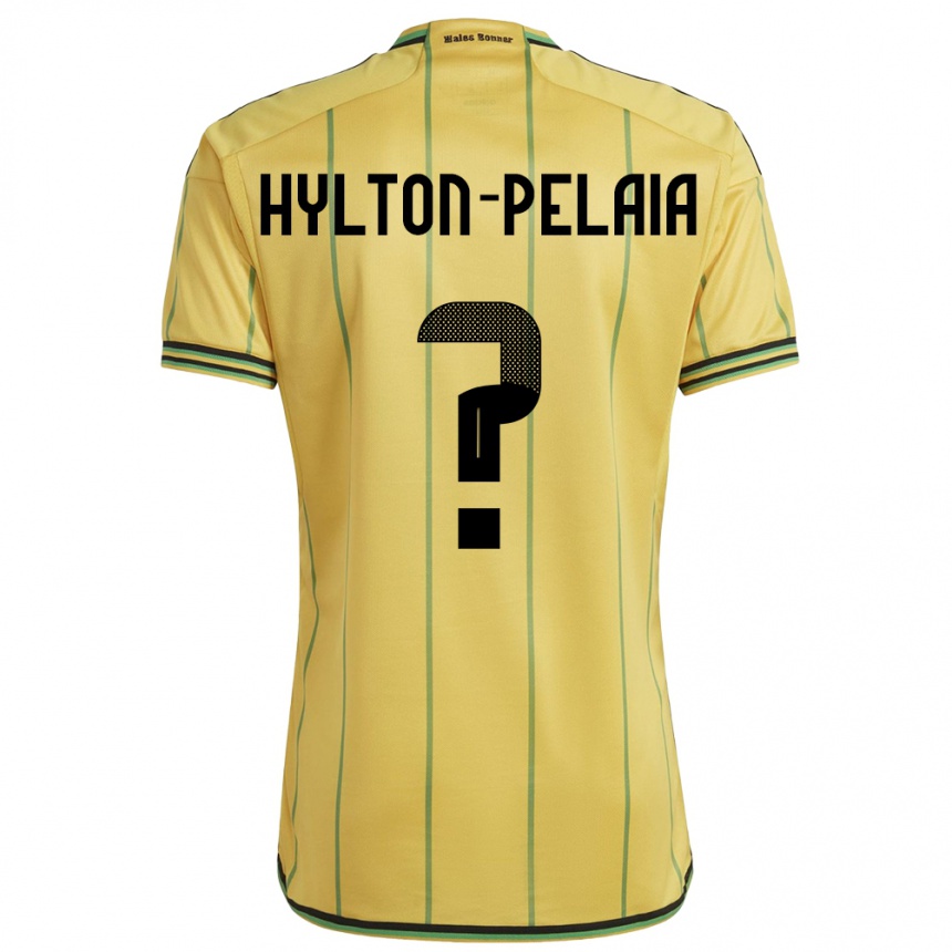 Kids Football Jamaica Jayda Hylton-Pelaia #0 Yellow Home Jersey 24-26 T-Shirt Za