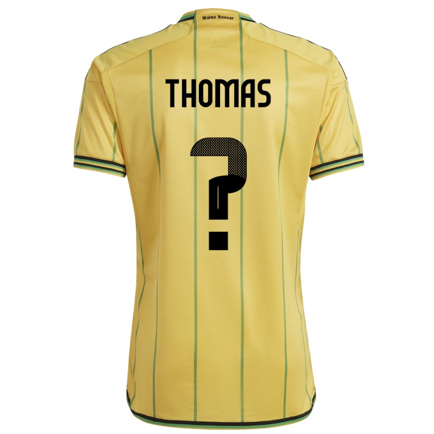 Kids Football Jamaica Kersha Thomas #0 Yellow Home Jersey 24-26 T-Shirt Za