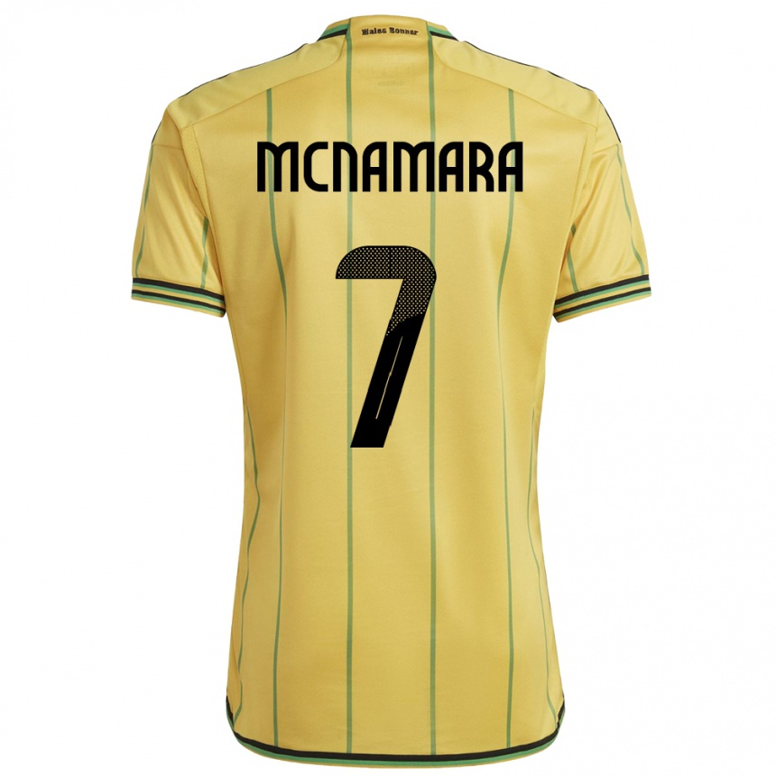 Kids Football Jamaica Peyton Mcnamara #7 Yellow Home Jersey 24-26 T-Shirt Za