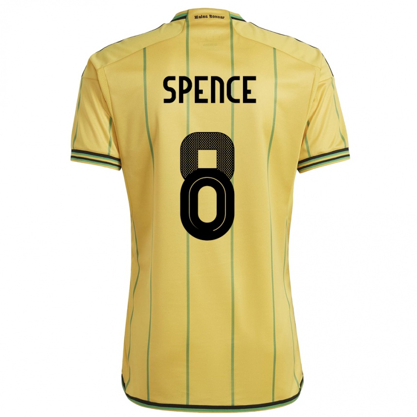 Kids Football Jamaica Drew Spence #8 Yellow Home Jersey 24-26 T-Shirt Za