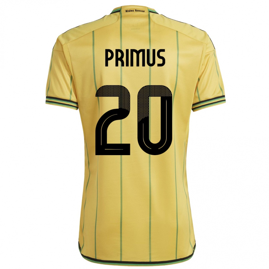 Kids Football Jamaica Atlanta Primus #20 Yellow Home Jersey 24-26 T-Shirt Za