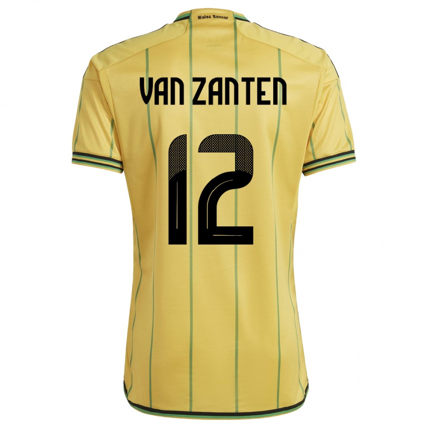 Kids Football Jamaica Kiki Van Zanten #12 Yellow Home Jersey 24-26 T-Shirt Za