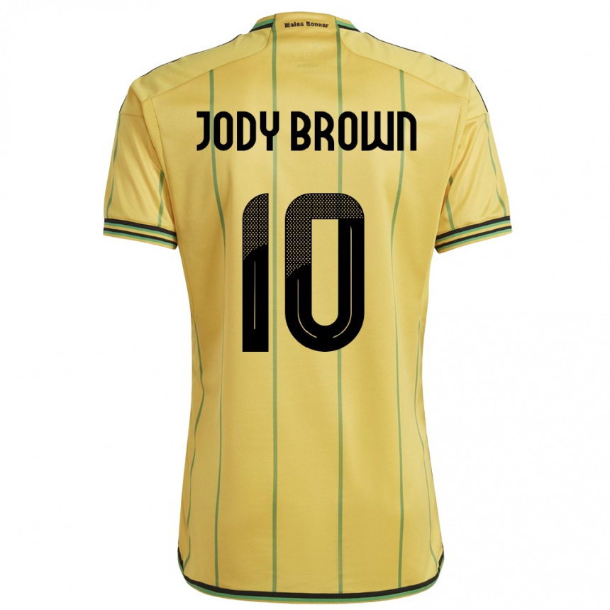 Kids Football Jamaica Jody Brown #10 Yellow Home Jersey 24-26 T-Shirt Za