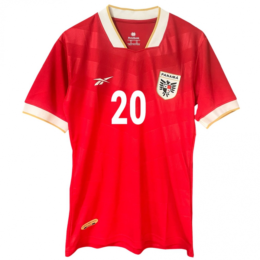 Kids Football Panama Ernesto Gómez #20 Red Home Jersey 24-26 T-Shirt Za