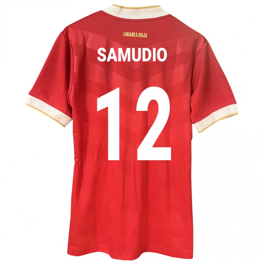 Kids Football Panama César Samudio #12 Red Home Jersey 24-26 T-Shirt Za