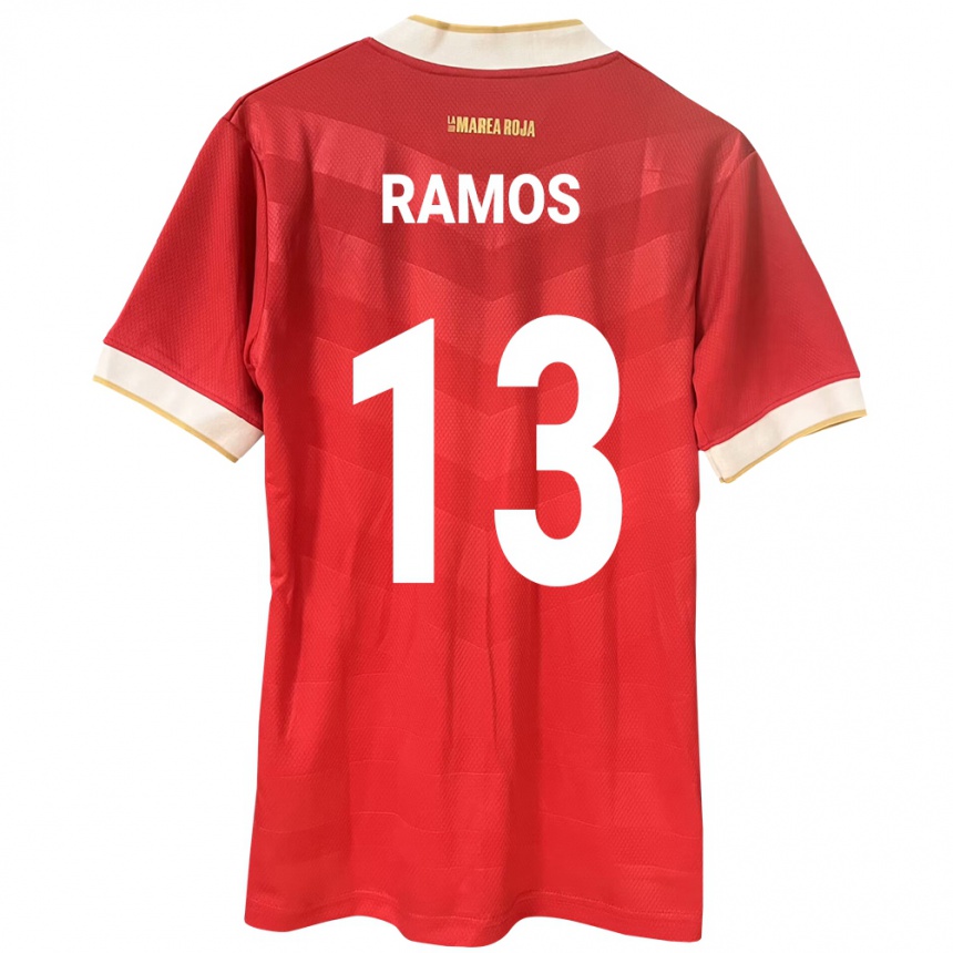 Kids Football Panama Jiovany Ramos #13 Red Home Jersey 24-26 T-Shirt Za