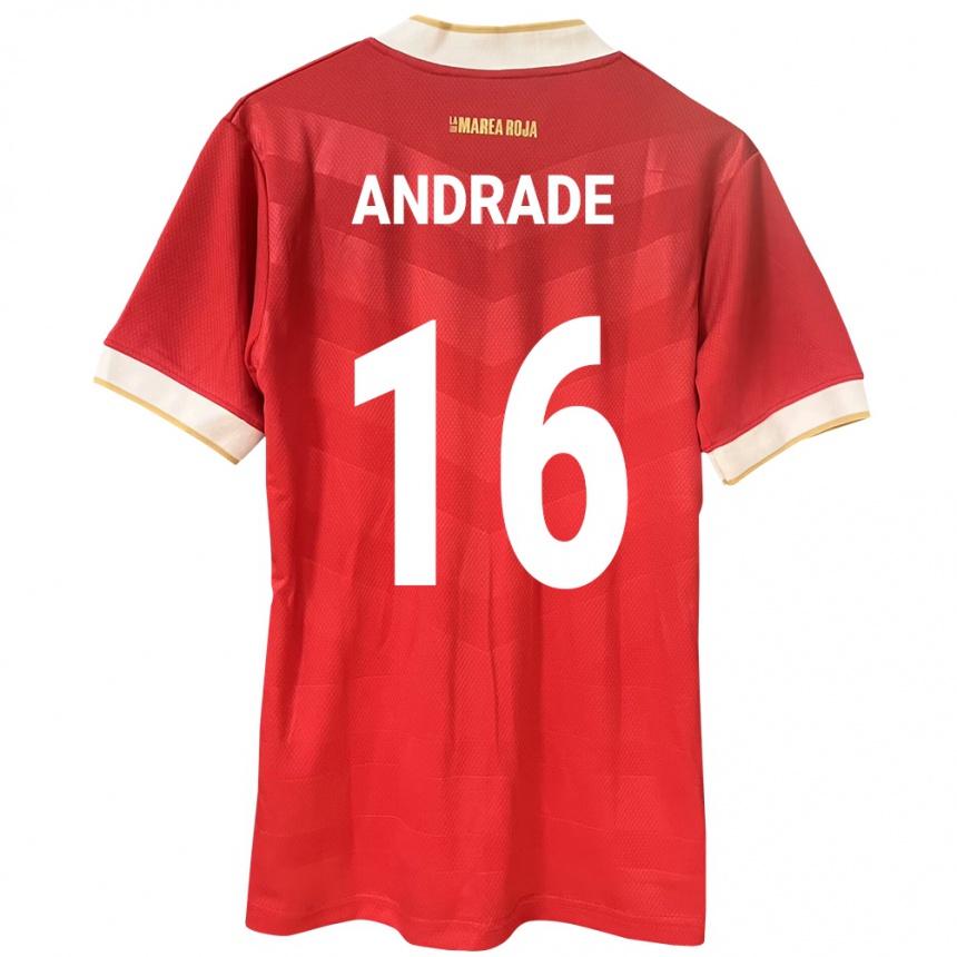 Kids Football Panama Andrés Andrade #16 Red Home Jersey 24-26 T-Shirt Za