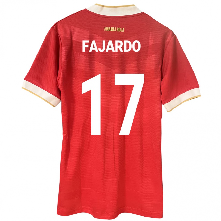 Kids Football Panama José Fajardo #17 Red Home Jersey 24-26 T-Shirt Za