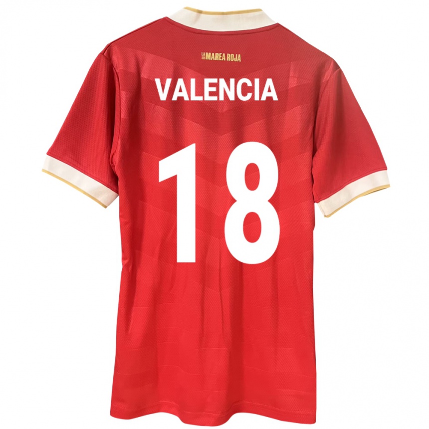 Kids Football Panama Omar Valencia #18 Red Home Jersey 24-26 T-Shirt Za