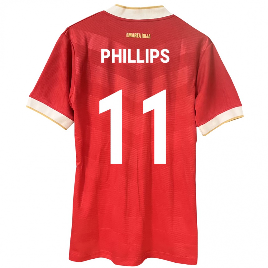 Kids Football Panama Ricardo Phillips #11 Red Home Jersey 24-26 T-Shirt Za