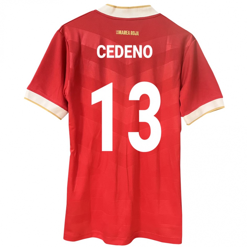 Kids Football Panama Edward Cedeño #13 Red Home Jersey 24-26 T-Shirt Za