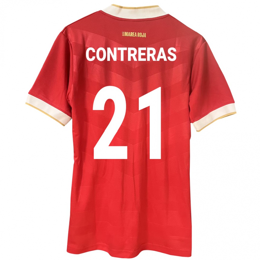 Kids Football Panama Davis Contreras #21 Red Home Jersey 24-26 T-Shirt Za