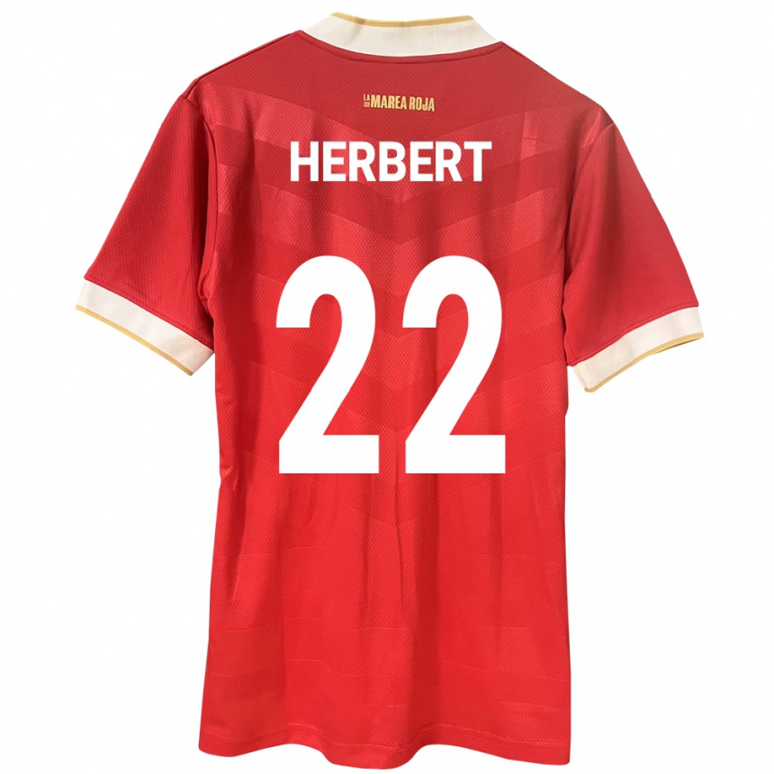 Kids Football Panama Antony Herbert #22 Red Home Jersey 24-26 T-Shirt Za