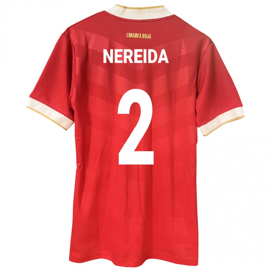 Kids Football Panama Juriel Nereida #2 Red Home Jersey 24-26 T-Shirt Za