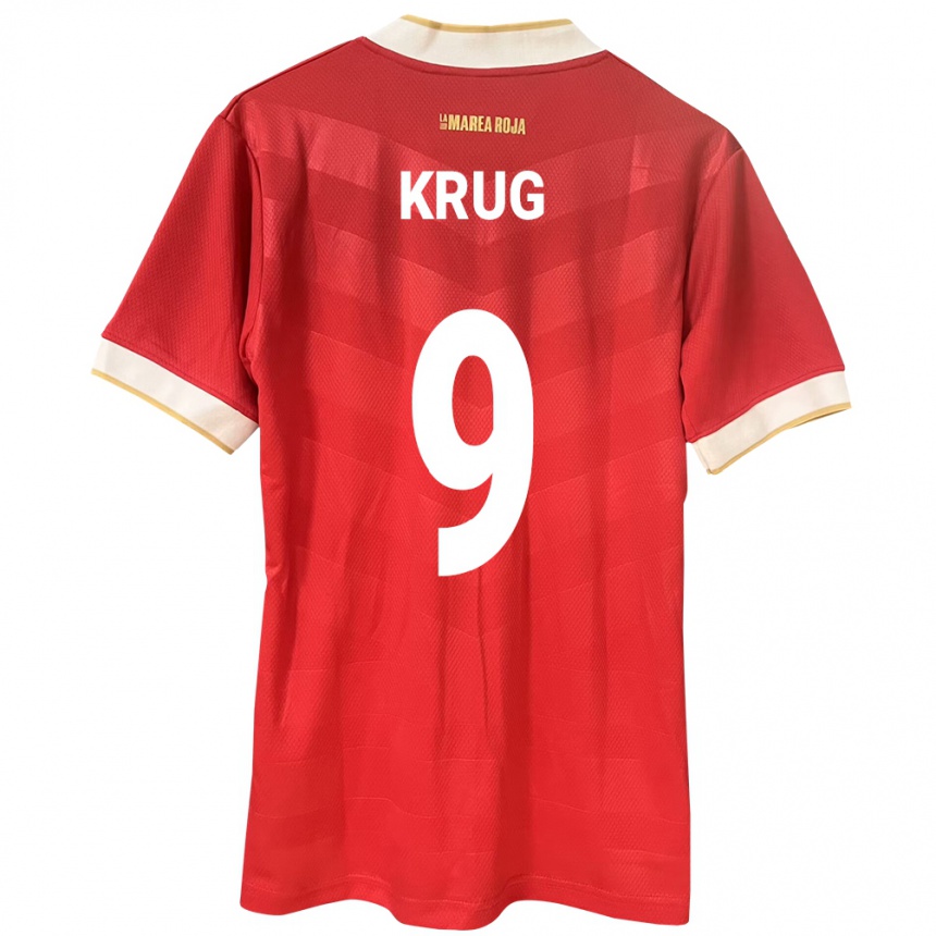 Kids Football Panama Frederick Krug #9 Red Home Jersey 24-26 T-Shirt Za