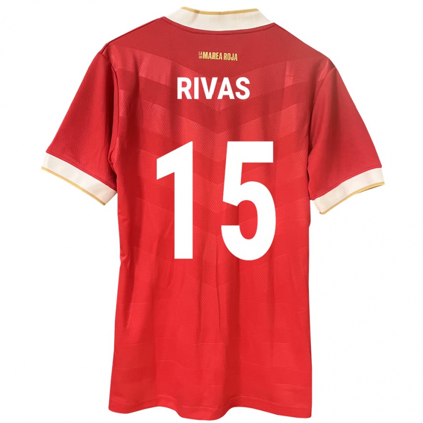 Kids Football Panama Karla Rivas #15 Red Home Jersey 24-26 T-Shirt Za