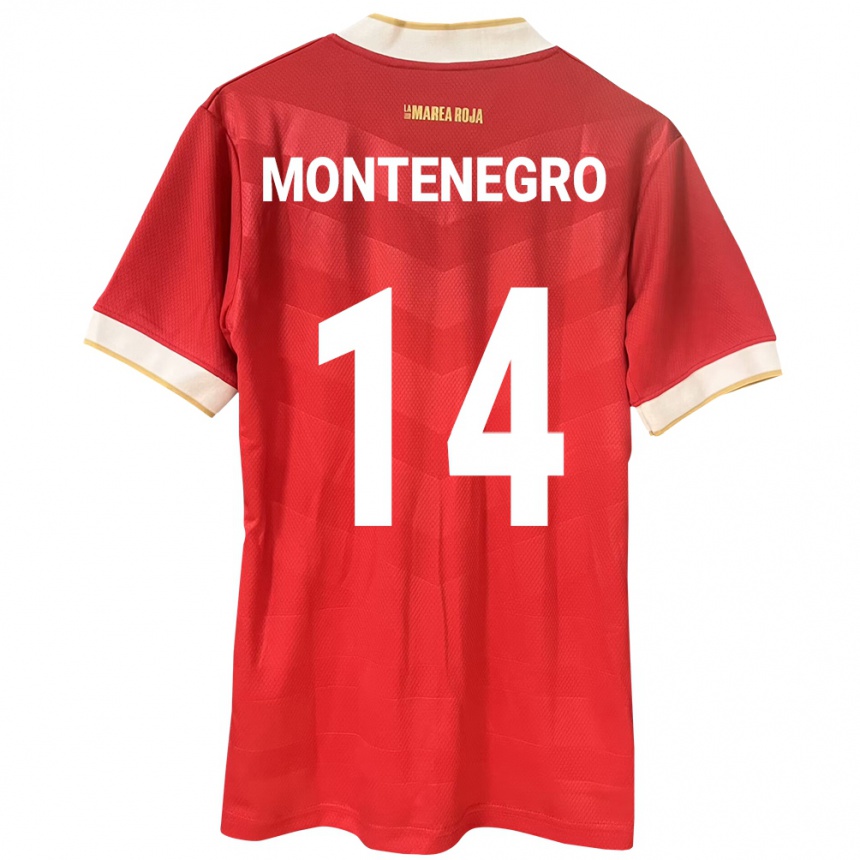 Kids Football Panama Carmen Montenegro #14 Red Home Jersey 24-26 T-Shirt Za